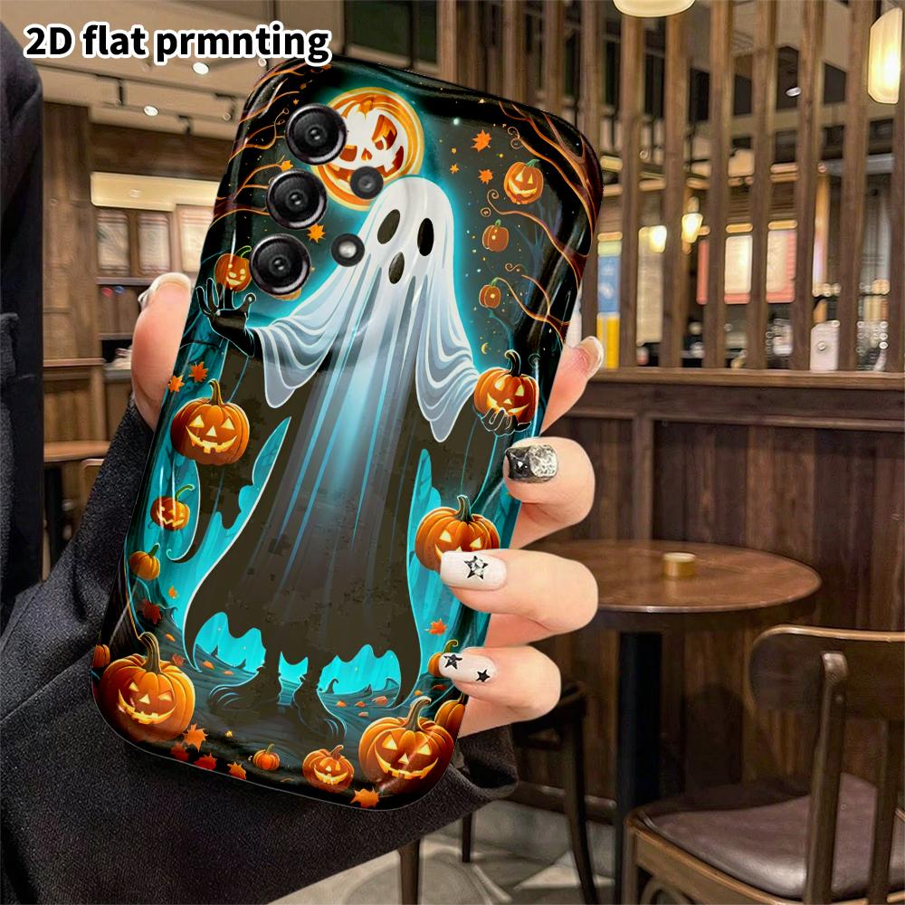 Phone Case: 2D Flat Samsung Galaxy A34 A35 M05 M06 S20 S22 S21 FE Plus 5G Protective Case, Cloak Ghost, Christmas and Halloween Gift