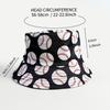 Double-sided baseball printed bucket hat men's and women's sunshade sunscreen basin hat outdoor casual versatile trendy hat