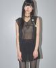 NOFFICIALNOFFICE Sheer Mesh Ribbon Dress Black