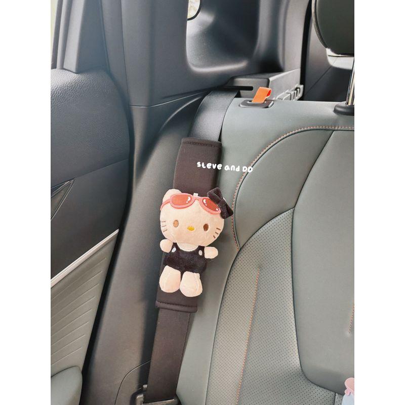 

Steve and Doudou Hellokitty Car Safety Belt Shoulder Pad Cover Car Decoration Cute Anti-Strangulation Neck in the Car Black Vest Kt with Black Safety Belt Shoulder Pads
