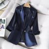 Acetate Suit Jacket Women's Three-quarter Sleeve Casual Spring and Autumn Suit Short Thin