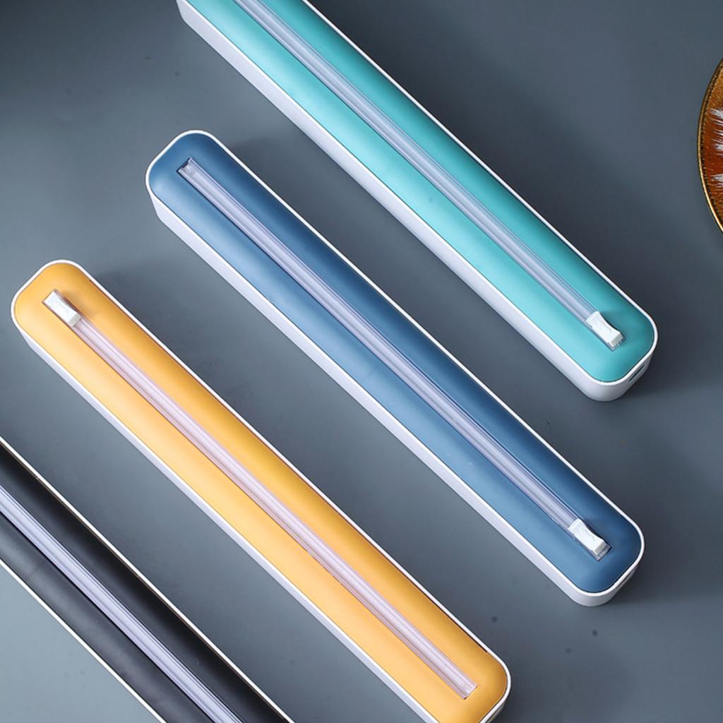 Plastic Wrap Dispenser Cling Film Dispenser Cutter Saran Wrap Dispenser Aluminum Foil Parchment Paper Injector Kitchen Tools