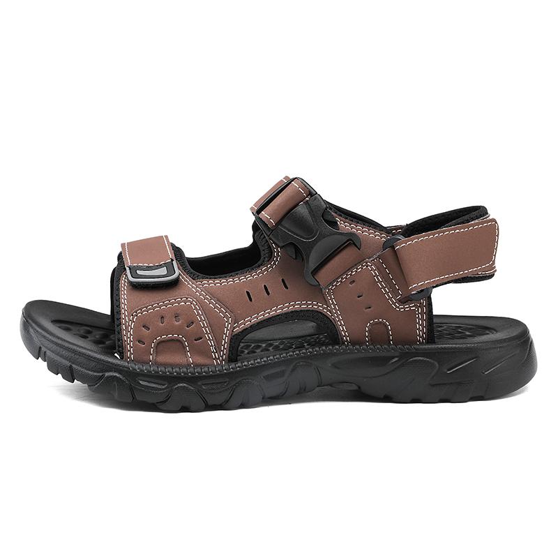 

Spring and Summer Non-Slip Men s Sandals with Buckle Strap for Hiking Trekkingand Beach Activities 47 коричневий