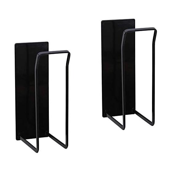 Yamazaki Jitsugyo Tower Magnetic Bath Lid Holder (Folding Black 9943)