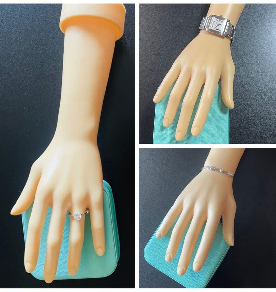 Hand Mannequin with Hand Stand, Two-Handed Set, Female Torso Mannequin, Drawing Model, 30cm, Skin Tone, Cosplay, Shop Display, Life-Size Figure, Doll,