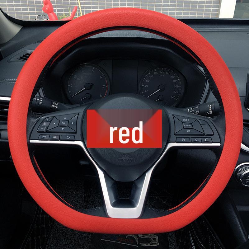 Universal Silicone Steering Wheel Cover - Fashionable, Sweat-Absorbent, Non-Slip, Thin & Soft, Fits All Seasons