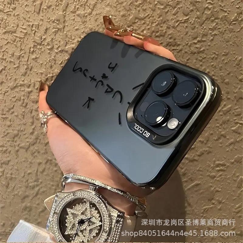 Simple English Applicable Apple 15 Color Silver iPhone14Pro Creative 11promax Matte 16 Protective Case 17