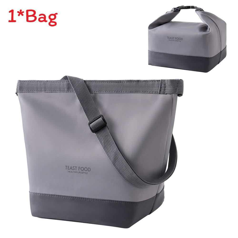 Oxford Cloth Lunch Bag With Shoulder Strap For Travel And Outdoor Picnic Use
