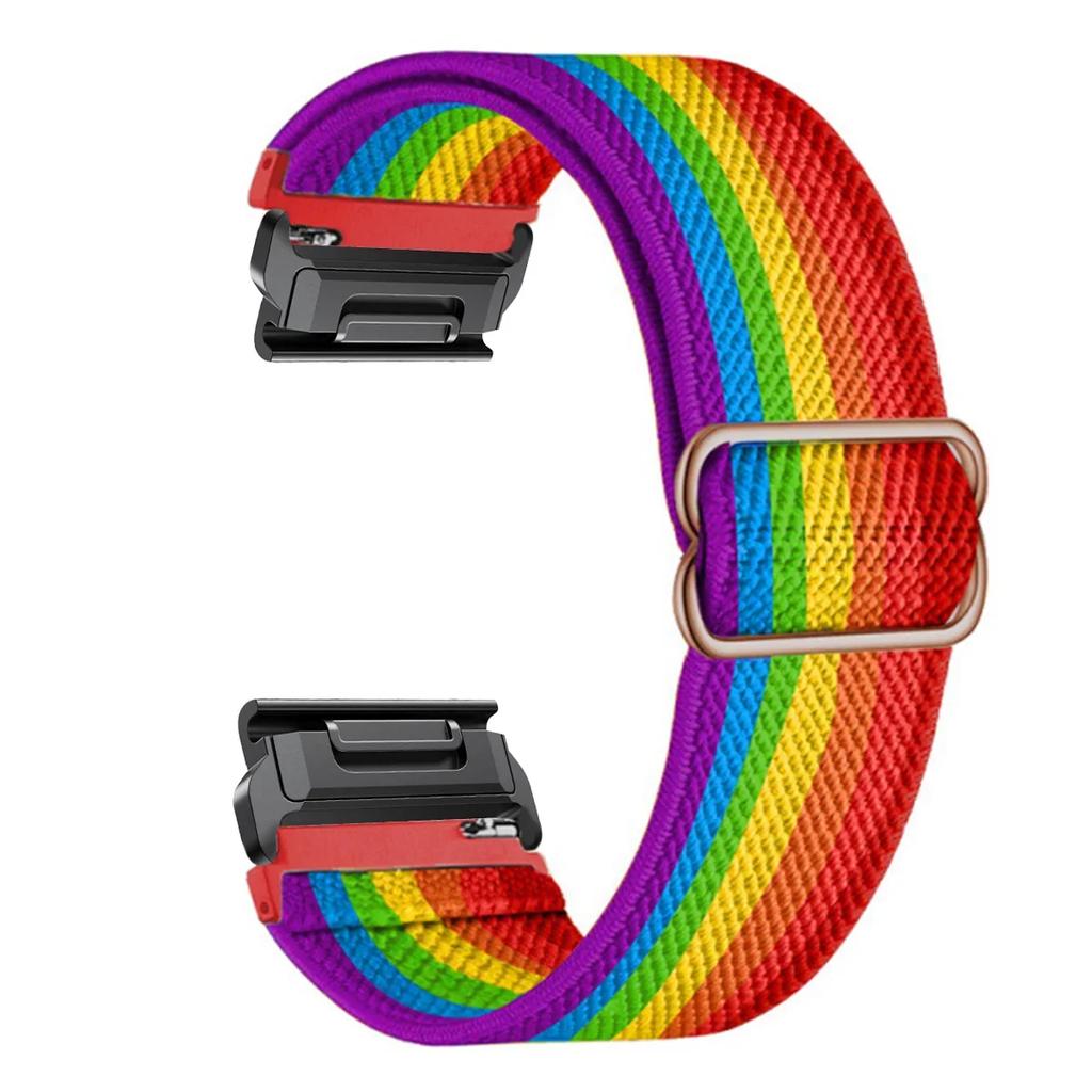 26mm 22mm Nylon Strap For Garmin Fenix 5 Plus 6X 7x Pro Band Watch Elastic Wristband Bracelet Fenix 6 5 Pro Venu2 Forerunner 945