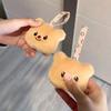 Plush Butter Bear Plush Bag Pendant New Cute Cartoon Squeak Bear Doll Accessories Birthday Gifts School Bag Ornaments Girls