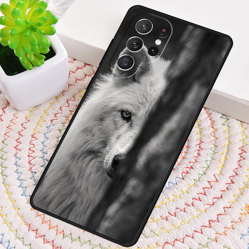 Animal The Wolf Howl Print Phone Case for Samsung Galaxy Note 10 Pro S26 Ultra S23 S24 FE S25 S21 S22 PLUS Shockproof Cove