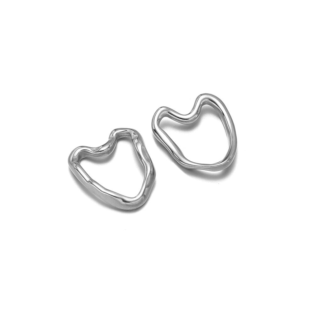 

5Pcs Stainless Steel Trendy Metal Heart Charms Golden Necklace Bracelet DIY Drop Earrings Making Pendants Supplies Accessories