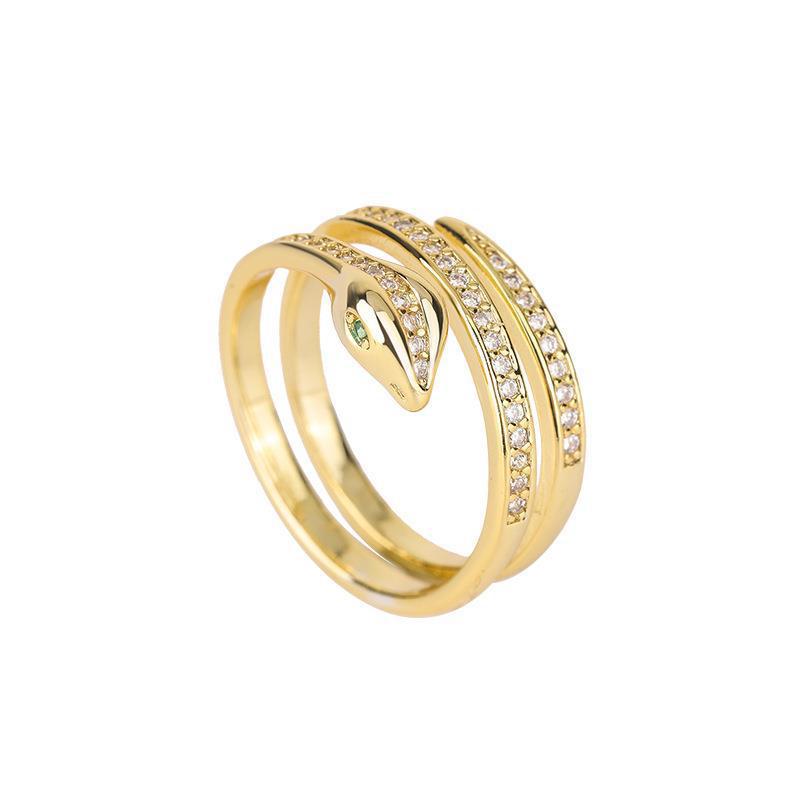 Korean Fashion Winding Snake Ring Simple Hip-hop High-end Snake-shaped Ring