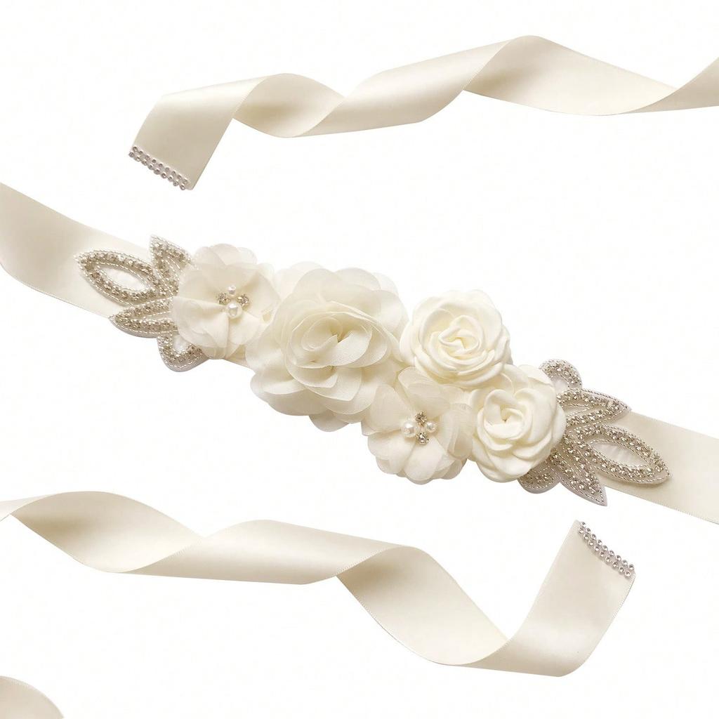 Pregnant Woman Rose Flower Belt, Expectant Mother Party Decoration Waistband