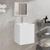 3114171 vidaXL Bathroom Vanity Unit with Basin and Mirror White
