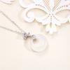 Sansheng has apricot white chalcedony safety buckle necklace for women, niche retro fashion high-end lucky brand necklace for women