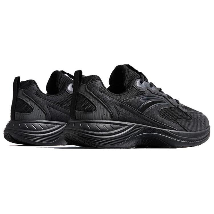 New Anta Cushioning Anti Slip And Wear Resistant Low Top Running Shoes Men's Black 912345595-4