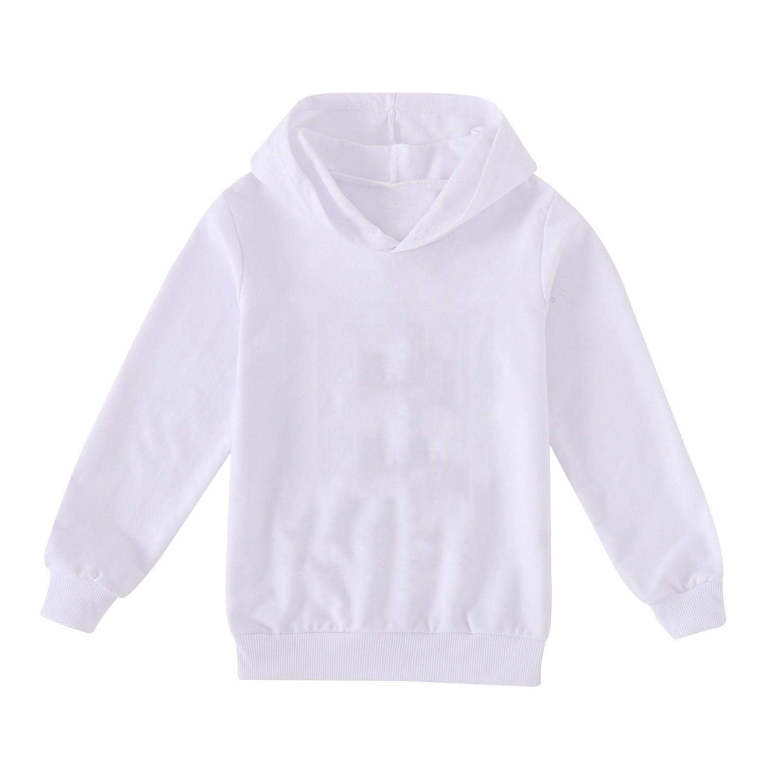 

Дитячий Модний Однотонний Пуловер, Повсякденне Універсальне Худі для Хлопчиків 130 білий