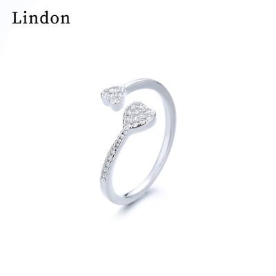 Lindon Classic Copper Alloy Zircon Ring Ladies Jewelry Wedding Promise Party Gift