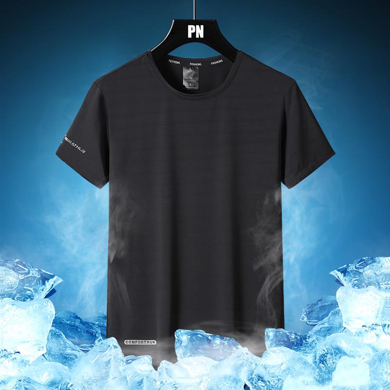 

Мужской спортивный комплект с коротким рукавом из ледяного шелка 2024 4XL