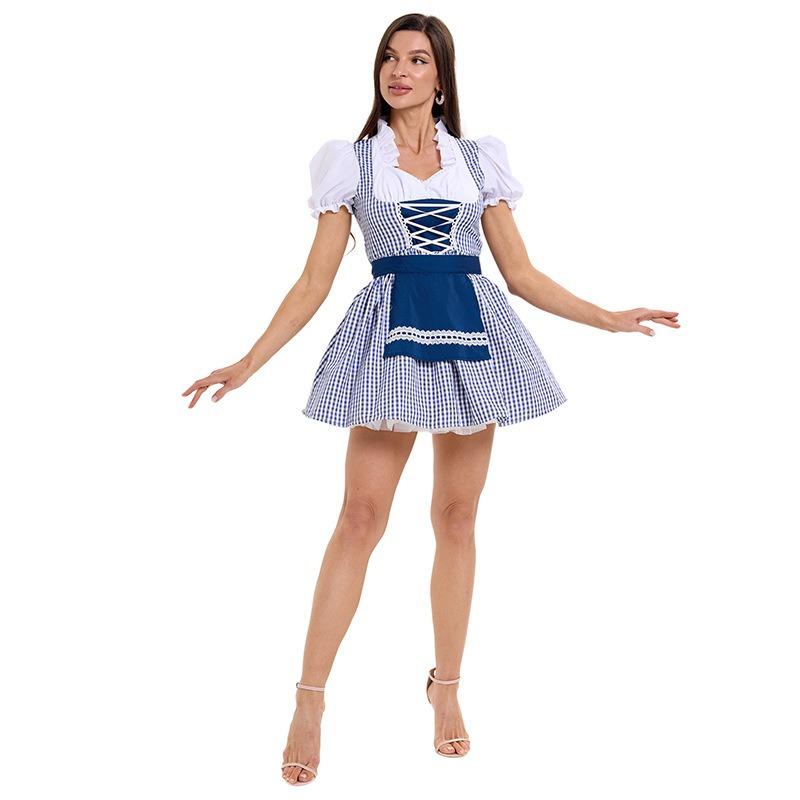 Bavarian Love CO Beer Suit Plaid Dress Maid Suit New Oktoberfest Costume