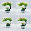 Faux Rose Bonsai Tree With Durable Plastic Material For Office And Living Room Display