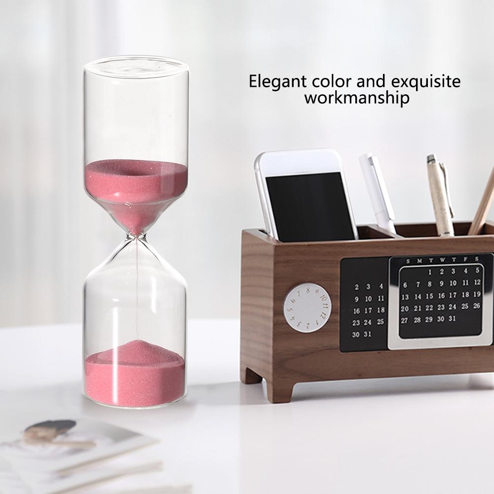 Zylinderform 30 Minuten Sanduhr Sandtimer Glas Heimschmuck GeburtstagsgeschenkPink