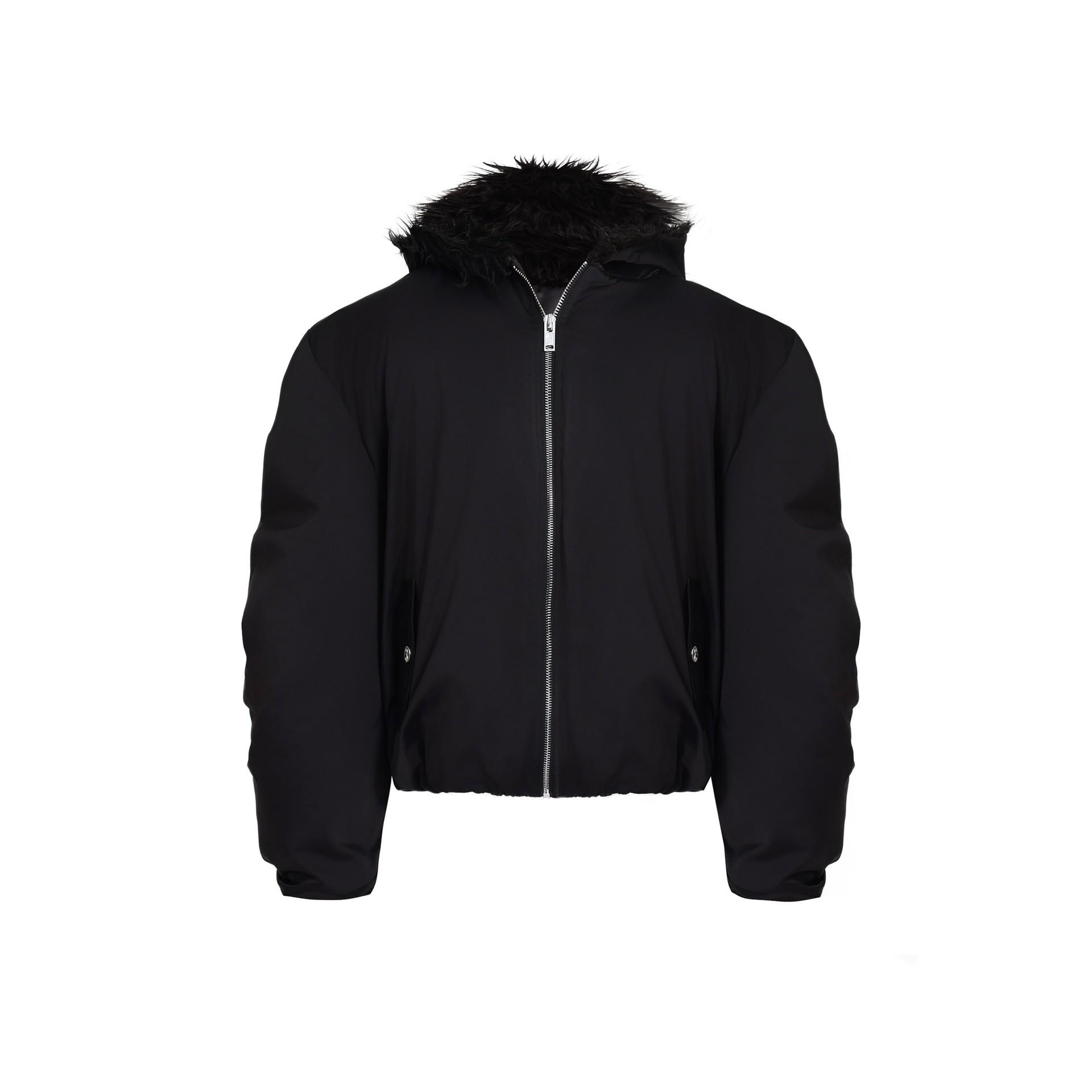 Zuo Shan Diao Men s Fur Collar Hooded Waterproof Cotton Jacket - Heavyweight, Velvet-Lined, Autumn/Winter Patchwork Outerwear 2X Large