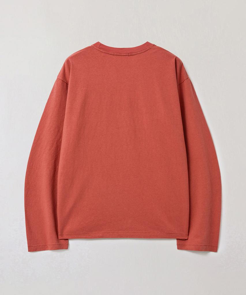 Peullabijeum Men Plain Relaxed Long Sleeve T-Shirt - Red