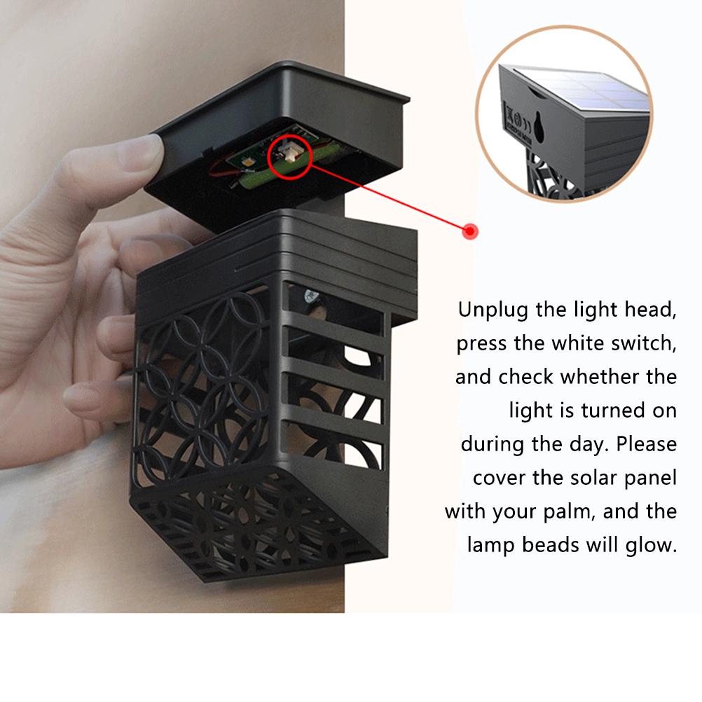 Pack of 4 Solar Fence Lighting Outdoor Solar Fence Lights IP54 Waterproof Wall Lights Solar Lights