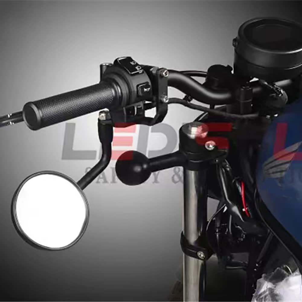 

LEDISHUN Stainless Steel Black Mirror Under-Mounting Bracket for Honda Rebel 250/500 (Mirror not included)