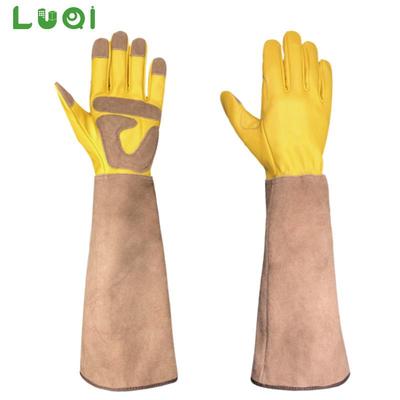 Rindsleder Stichschutz Gartenhandschuhe