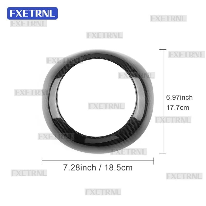 For Fiat 500 500C Abarth 595 595C 695 695C 2016- 2024 Real Dry Carbon Fiber Car Steering Wheel Center Sticker