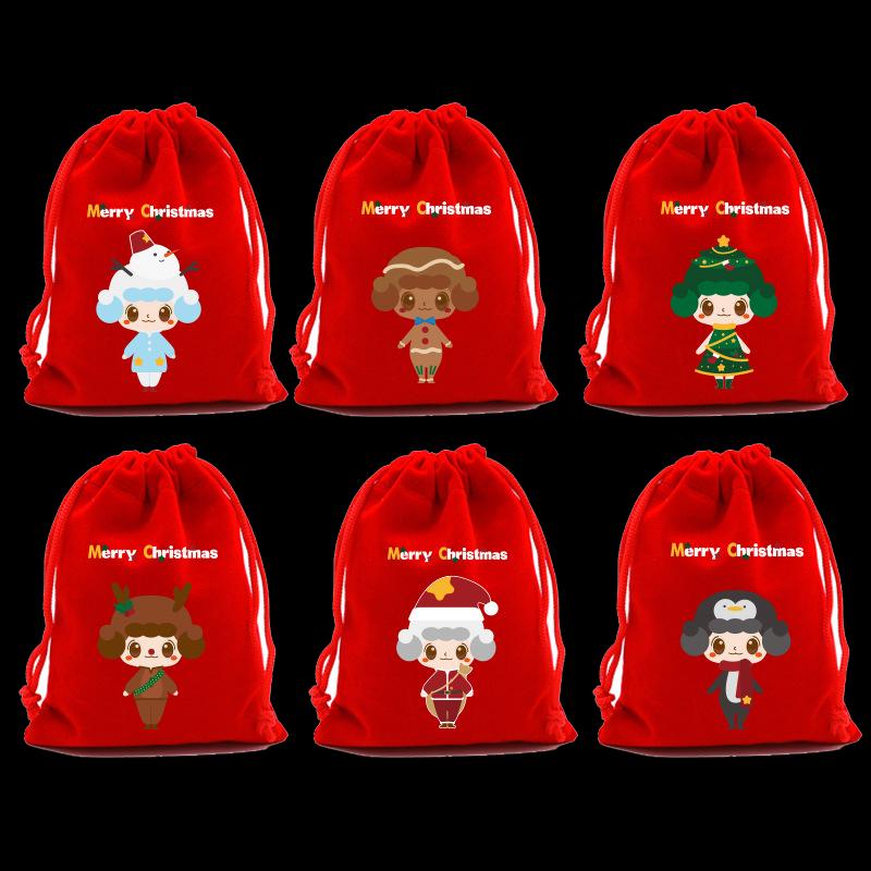 Changbaosen Christmas Cloth Gift Bags for Candy & Apples