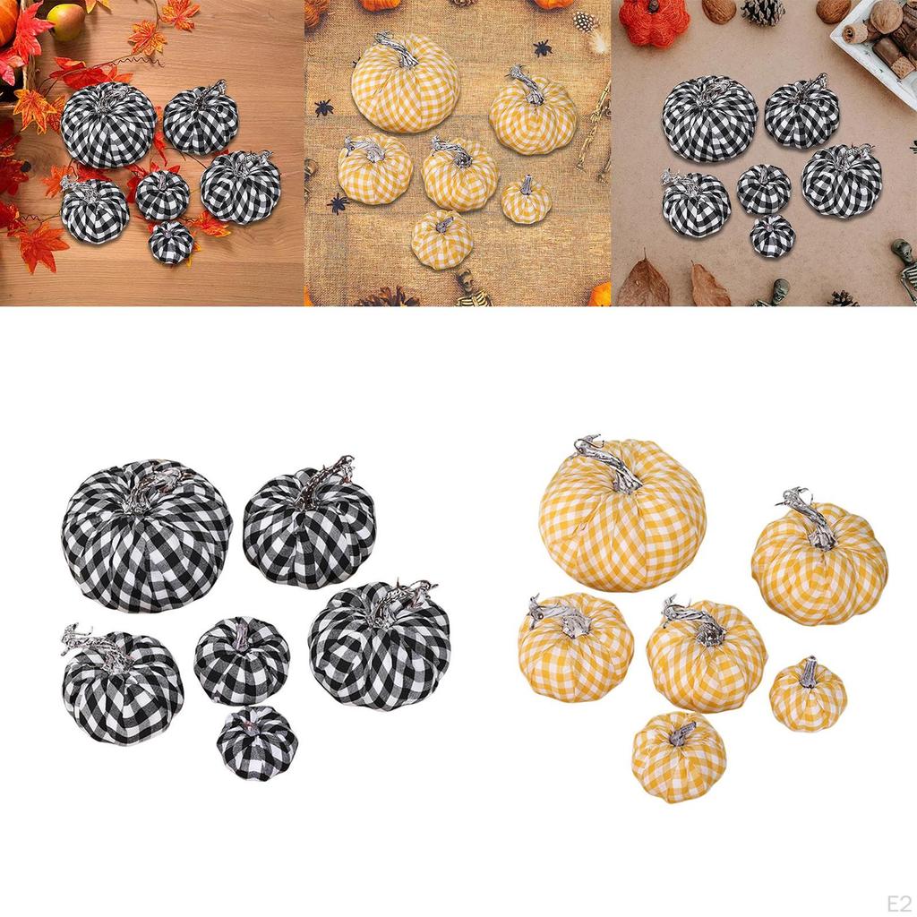 6 Pcs Artificial Pumpkins Simulation Props Foam Pumpkin for Fireplace Thanksgiving