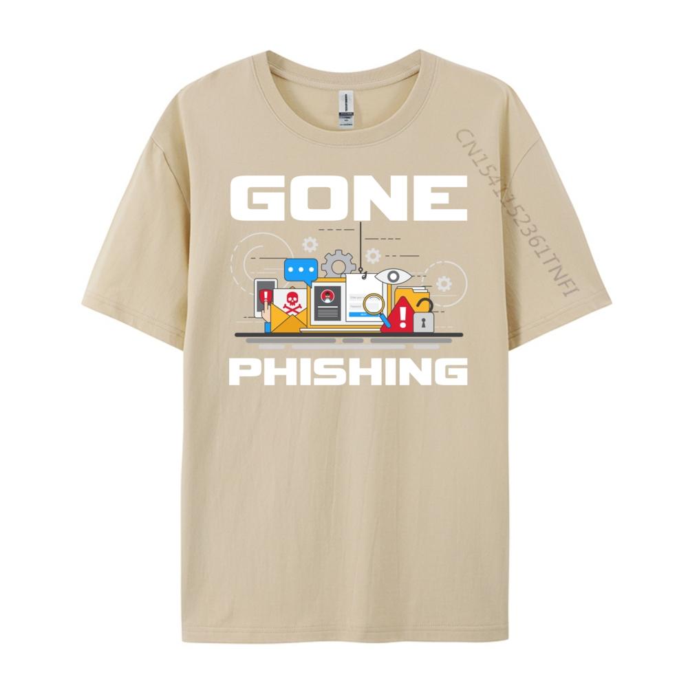 Gone Phishing Designs Hacker Computer Geeks Designer T Shirt New Year Tee Shirt Korean Fashion Luxury Clothes