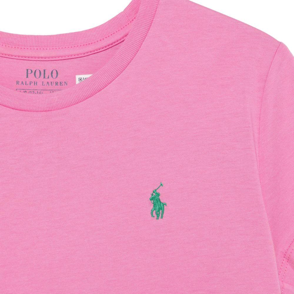 Polo Ralph Lauren Logo Tričko s kulatým výstřihem Dětské topy Růžové 313833549-081