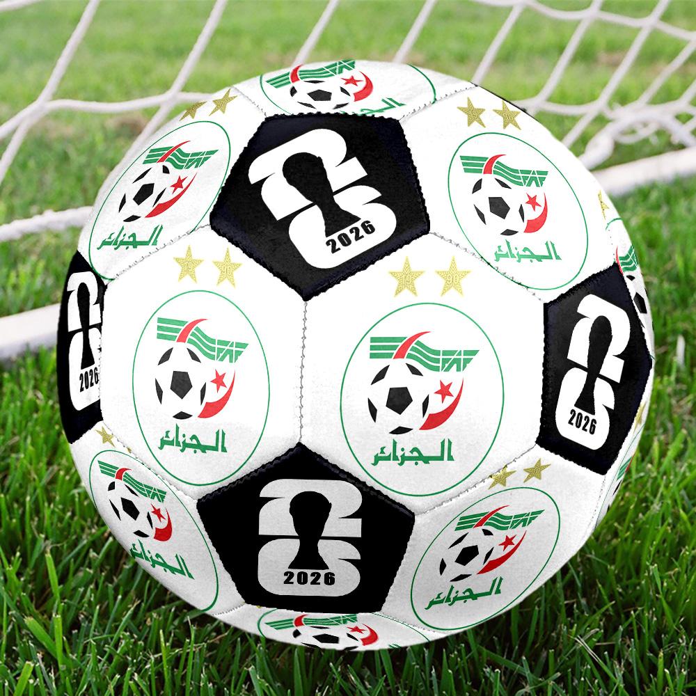 1 pz Pallone da Calcio Algeria Taglia 5 Pallone da Calcio Professionale Partita Allenamento Pallone da Calcio Sportivo Indoor e Outdoor Pallone da Allenamento Club Leggero Resistente y46