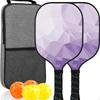 2 Pieces Paddle Racket Set with Bag Composite Sports Honeycomb Core for Beginners,