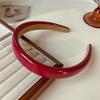 Retro Rødt Lær Svamp Hodebånd For Kvinner Temperament Hårbøyle Vaske Ansikt Hårbånd Kvinnelig Fest Hårtilbehør Gave