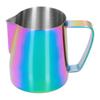 Stainless Steel Milk Frothing Pitcher Pointed Mouth Coffee Frother Cup for Home KitchenColorful 600ml