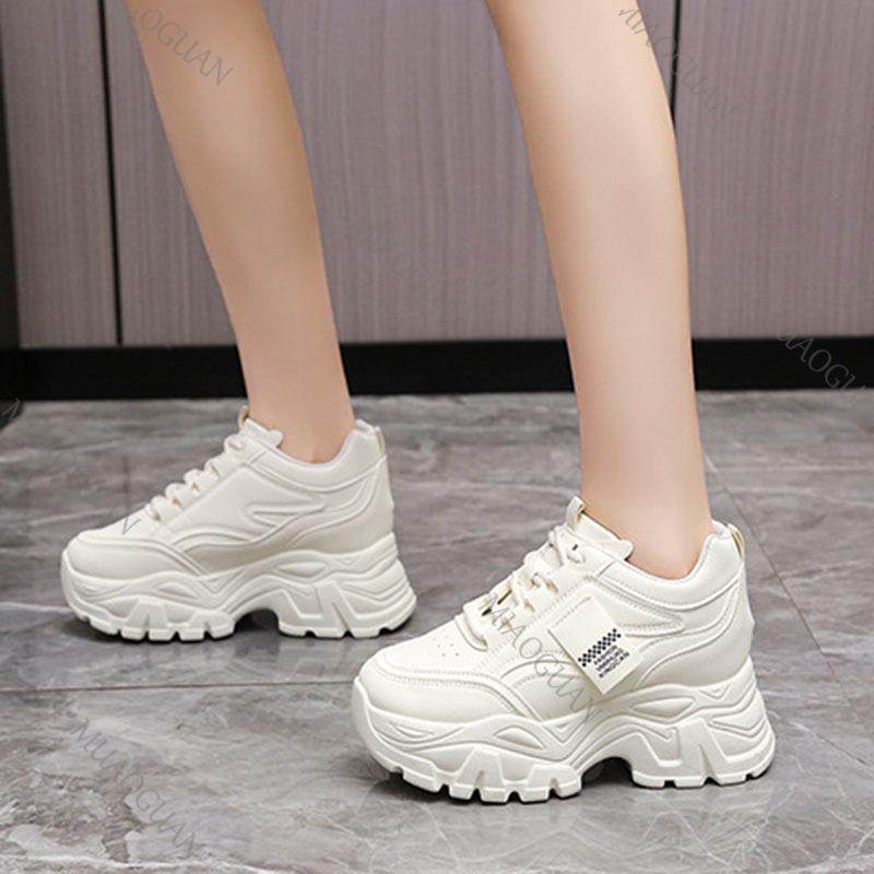 Fashion Platform Sneakers for Women Casual Chunky Heeled Women Spring Autumn Mixed Color Female Height Increase Sport Vulcanize Shoes