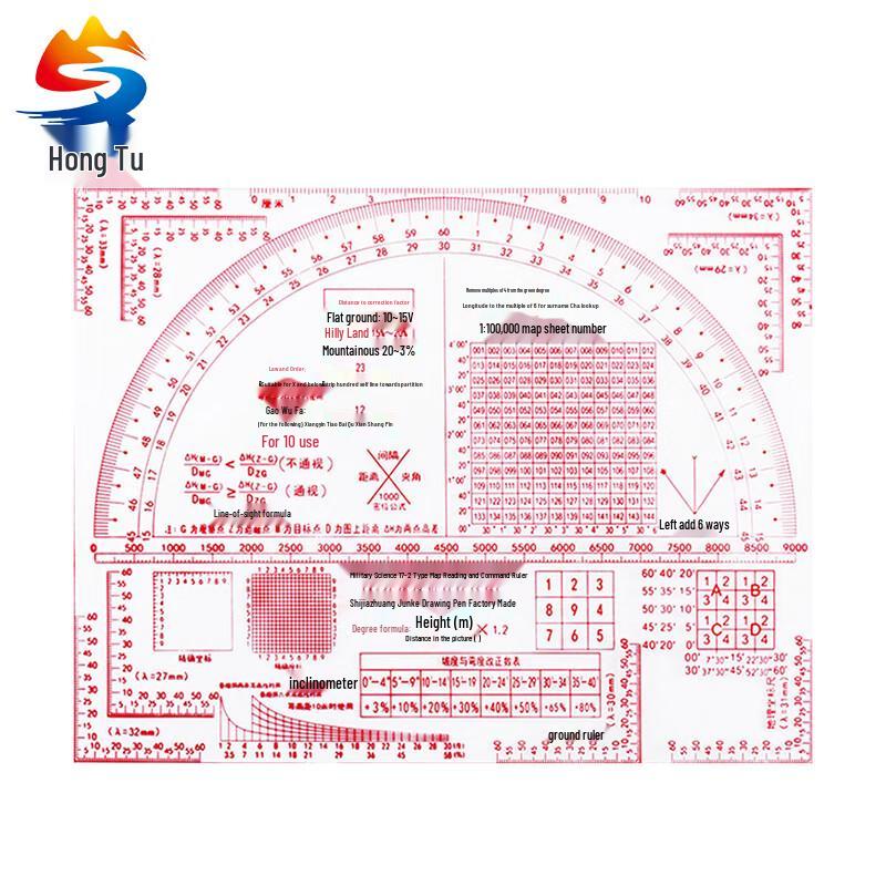 Hongtu Map Reading Ruler