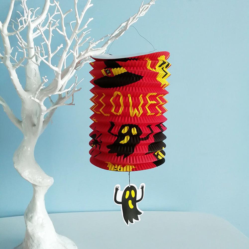 1Pc Halloween Paper Lantern Pumpkin Spider Bat Skeleton Hanging Pendant Horror Props Party Decoration Outdoor Home