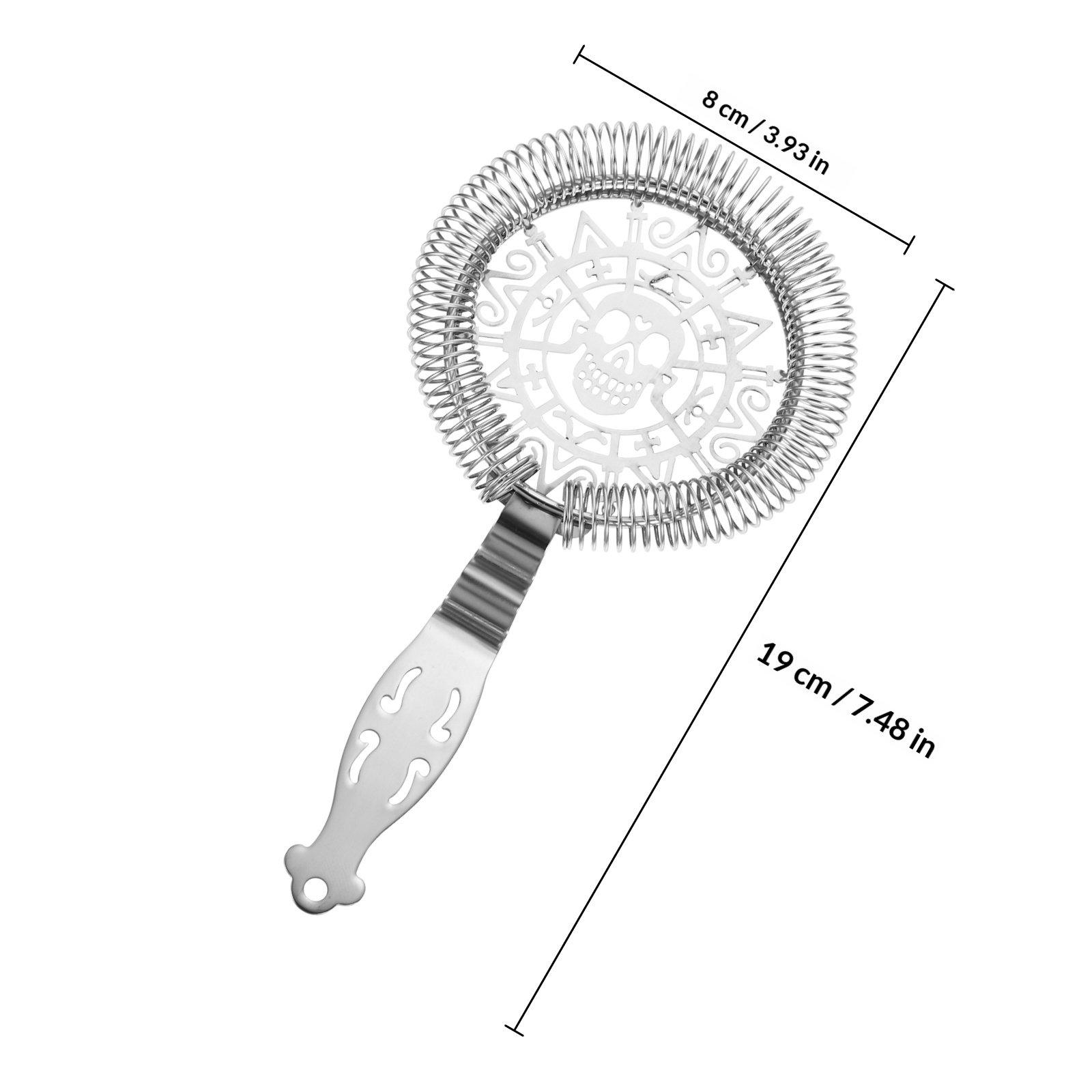 

1 шт. Прочный сетчатый фильтр из нержавеющей стали для бара, стрейнер для льда для приготовления коктейлей, легко отделяет мякоть и лед, легкий, компактный