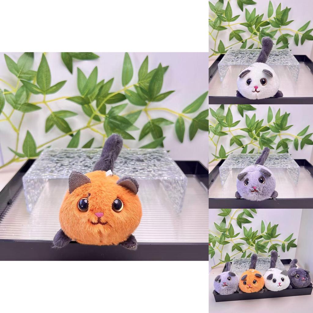 Whimsical Cat Plush Keychain Adorable Animal Toy With Ultra Soft Fabric For Bags