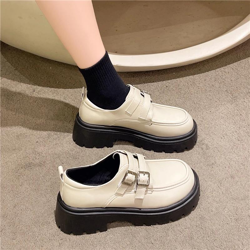 Fashion 2024 Autumn Fashion Shoes for Women Platform Casual Woman Pumps British Style Oxfords Round Toe Female Footwear Preppy New Retro