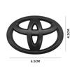 1PC Car Steering Wheel Decorative Sticker 6.5X4.5cm Carbon fiber Emblem For Toyota Hilux Prius Avensis Verso Corolla Camry