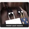 Heart Shape Metal Car Seat Headrest Hooks 2 in 1 Leather Car Seat Back Hook Purse and Bag Backpack Double Hook Car Seat Hanger
