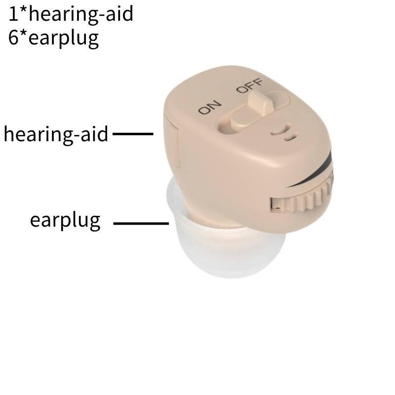 Elder Aid Hearing In Ear Mini Invisible Adjustable Tone Sound Portable Amplifier